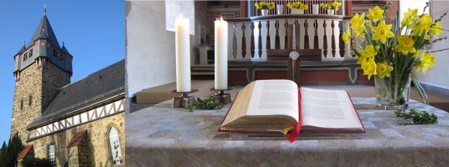 Kirche aussen Altar 2013