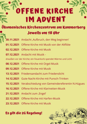 Offene Kirche im Advent 2021