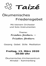 Taizé - ein ökumenisches Friedensgebet