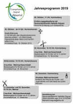 Programm der Kinder- und Jugendarbeit 2019