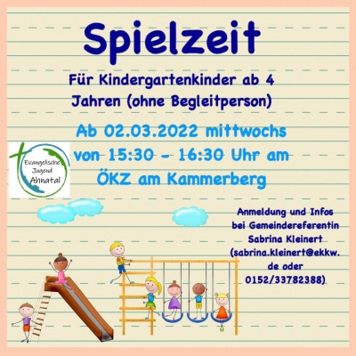 Spielzeit für Kinder ab 4 Jahren